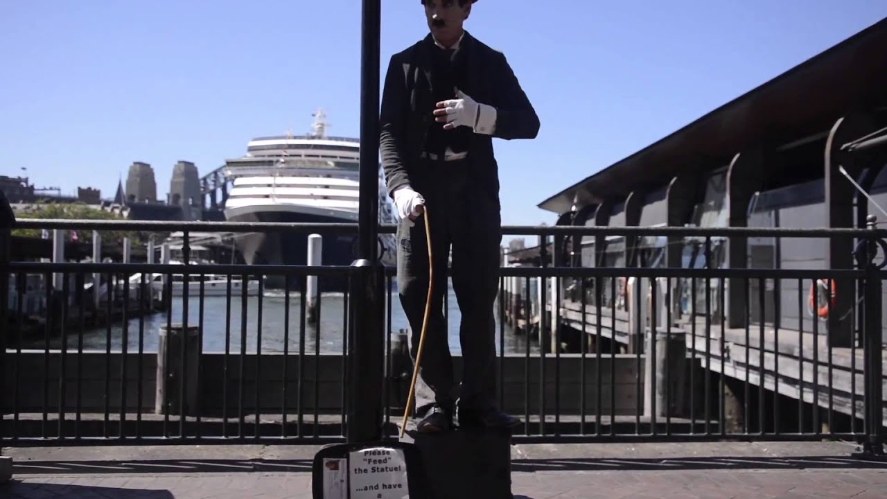 Charlie Chaplin Making Fun On The Street