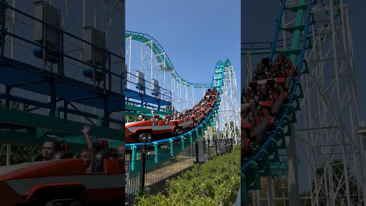 Corkscrew at Michigan&rsquo;s Adventure. #shorts #coaster #rollercoaster #michigan #arrowdynamics