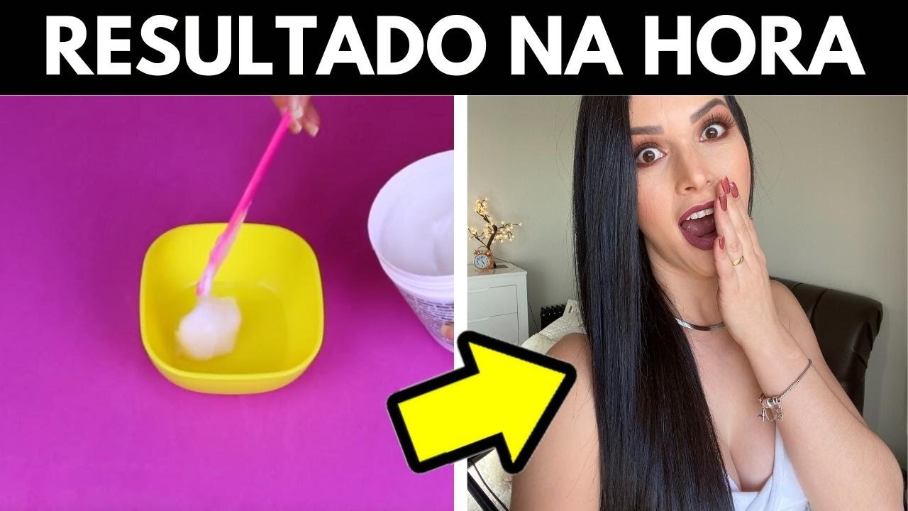 MELHOR HIDRATAÇÃO CASEIRA p/ deixar cabelo MAIS LISO, MACIO, BRILHOSO, ALINHADO SEDOSO NATURALMENTE