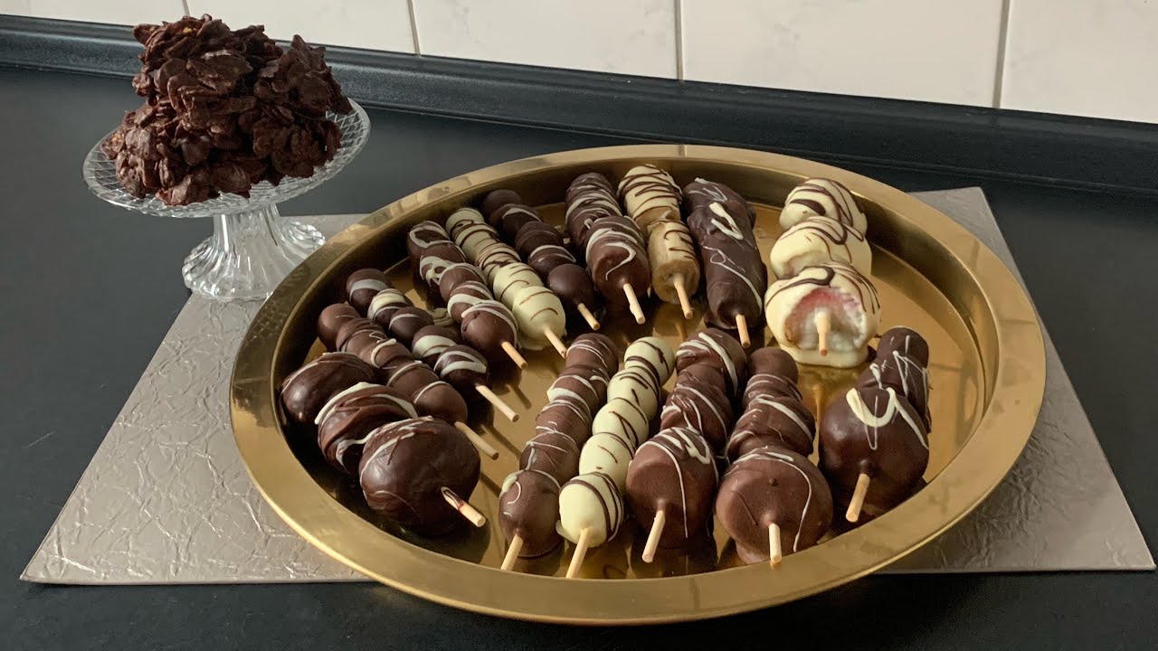 Obstspieße mit Schokoladen/ Schokolade Spieße mit Obst / Schoko crossies / Choco crossies / Simona