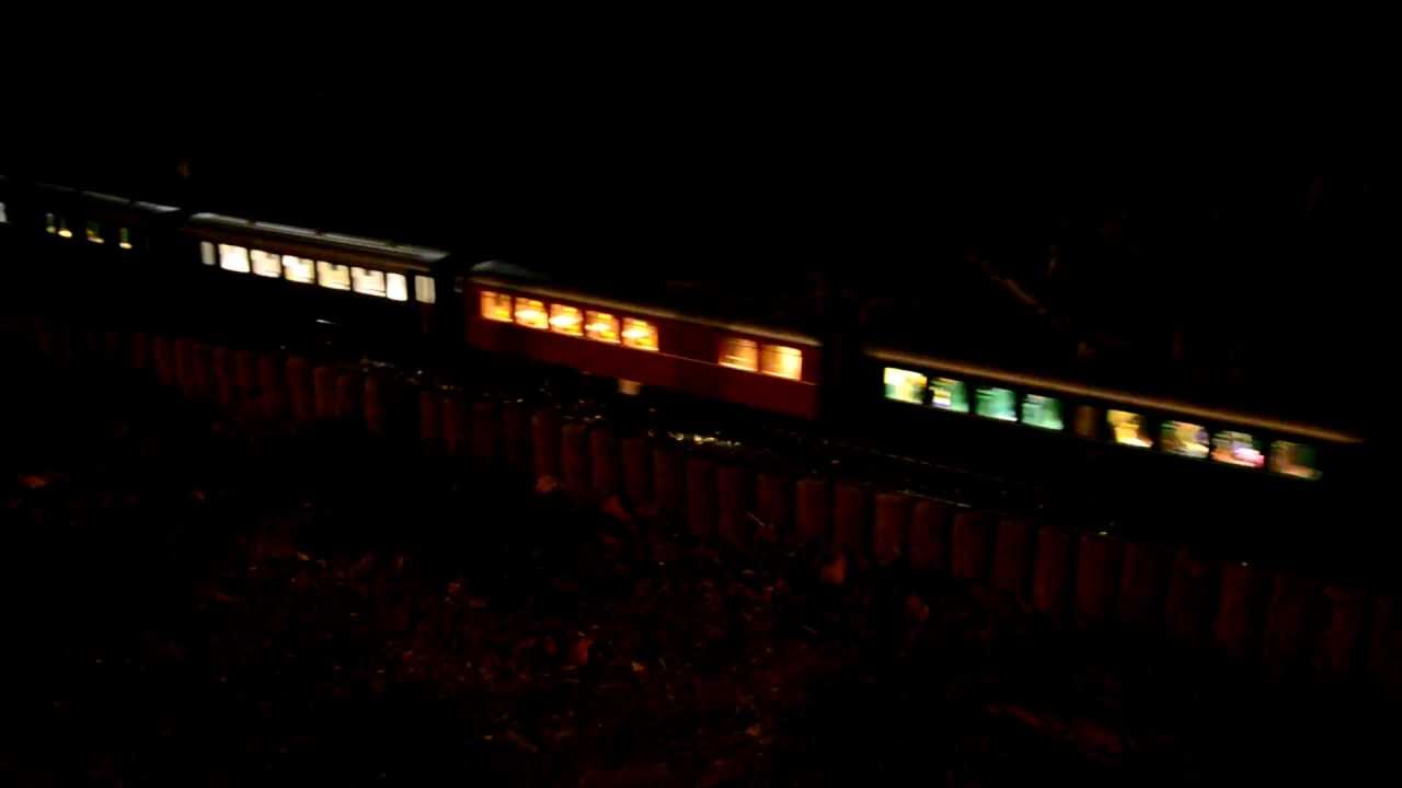 RhB train with Crocodile at night