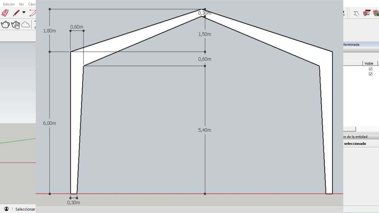 SKETCHUP ESTRUCTURA METALICA