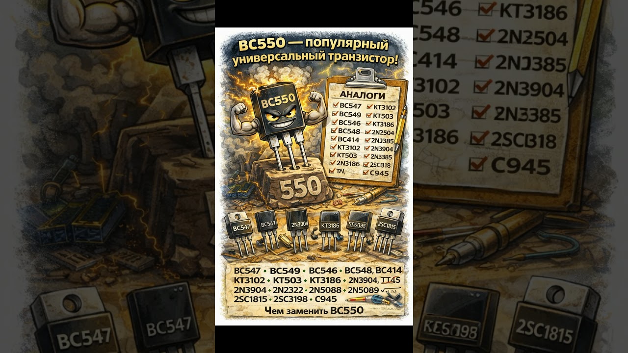 Чем заменить BC550 Полный список аналогов и их отличия