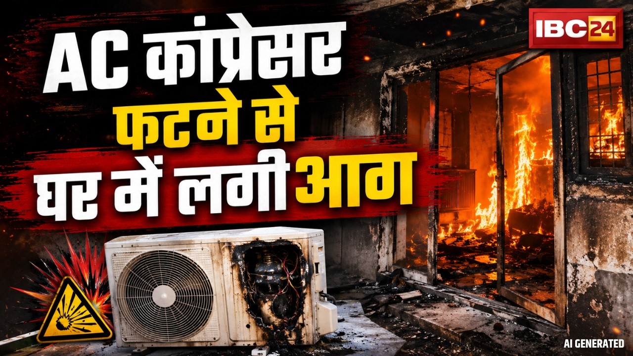 Raigarh News: Fire breaks out in house at ITI Colony due to AC compressor blast | One person dead...