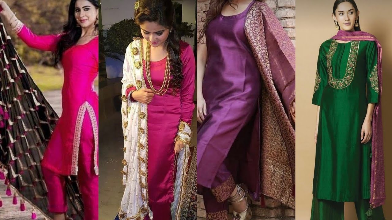 Silk Kurtis/Suits Design Ideas for girls in 2021//New Stylish silk Kurti for Ladies 2021
