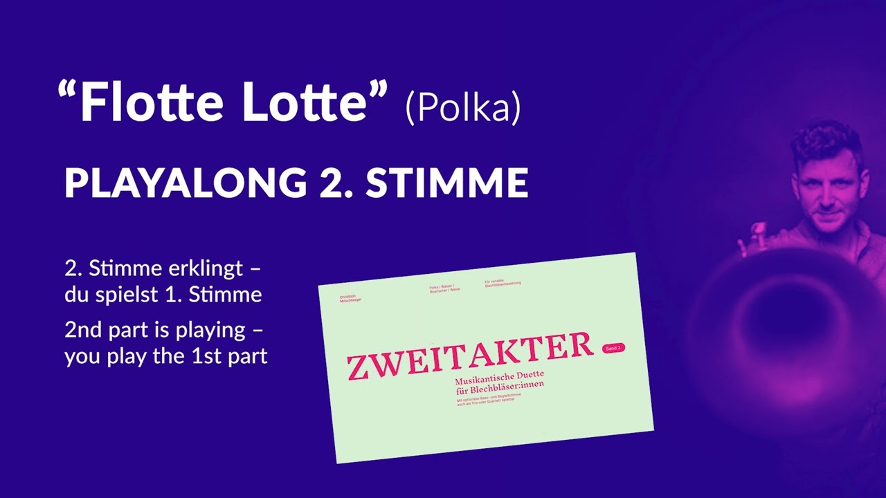 Flotte Lotte – Playalong | 2. Stimme (du spielst 1. Stimme) | Zweitakter