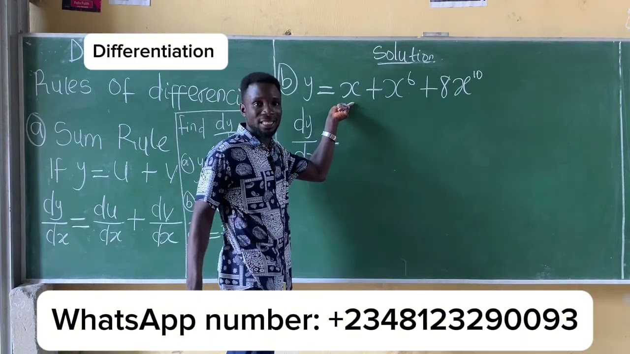 How to differentiate using sum rule with examples #calculus #differentiation #mathematics