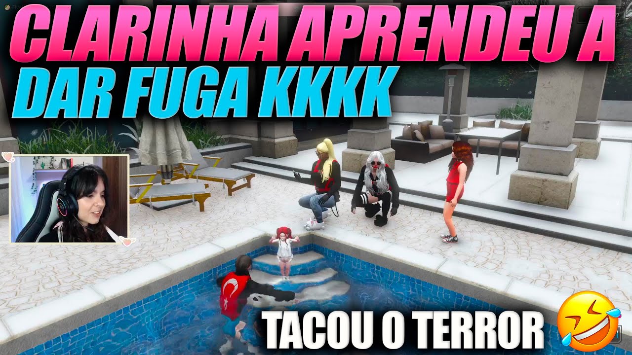 CLARINHA APRENDEU A DAR FUGAkkkk  DANDO TRABALHO PRA MANU E PETRICIA