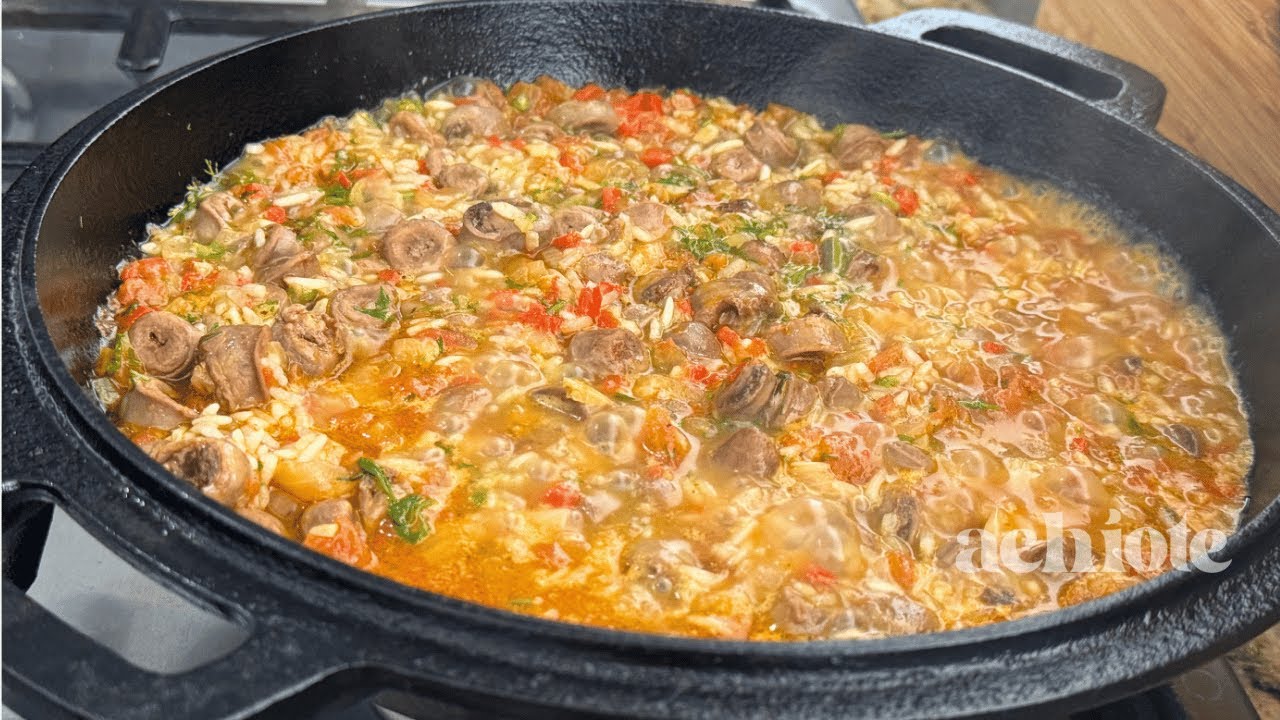 SABIAS que con CORAZONES de POLLO podemos hacer este ARROZ? | Arroz con Corazones de Pollo delicioso