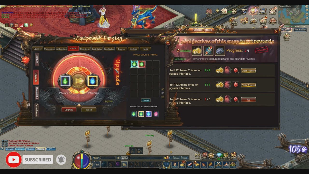 PLAY CONQUER ONLINE Doing Event Anima Quest!