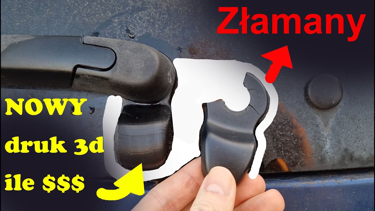 #4 Tucson uchwyt do otwierania tylnej szyby. Druk 3d. Koszt druku 3d. Modelowanie 3d. Hyundai.
