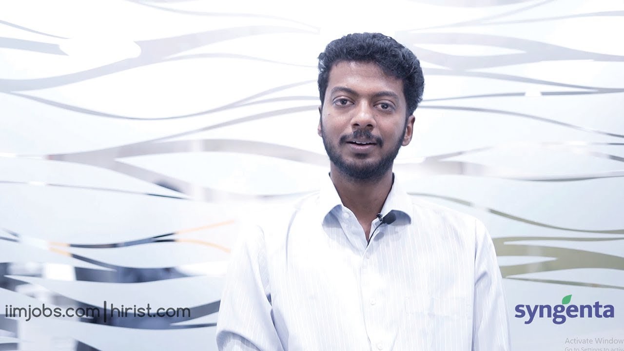 Syngenta - Karthik Muthukumar, Solutions Consultant | Showcase | iimjobs.com