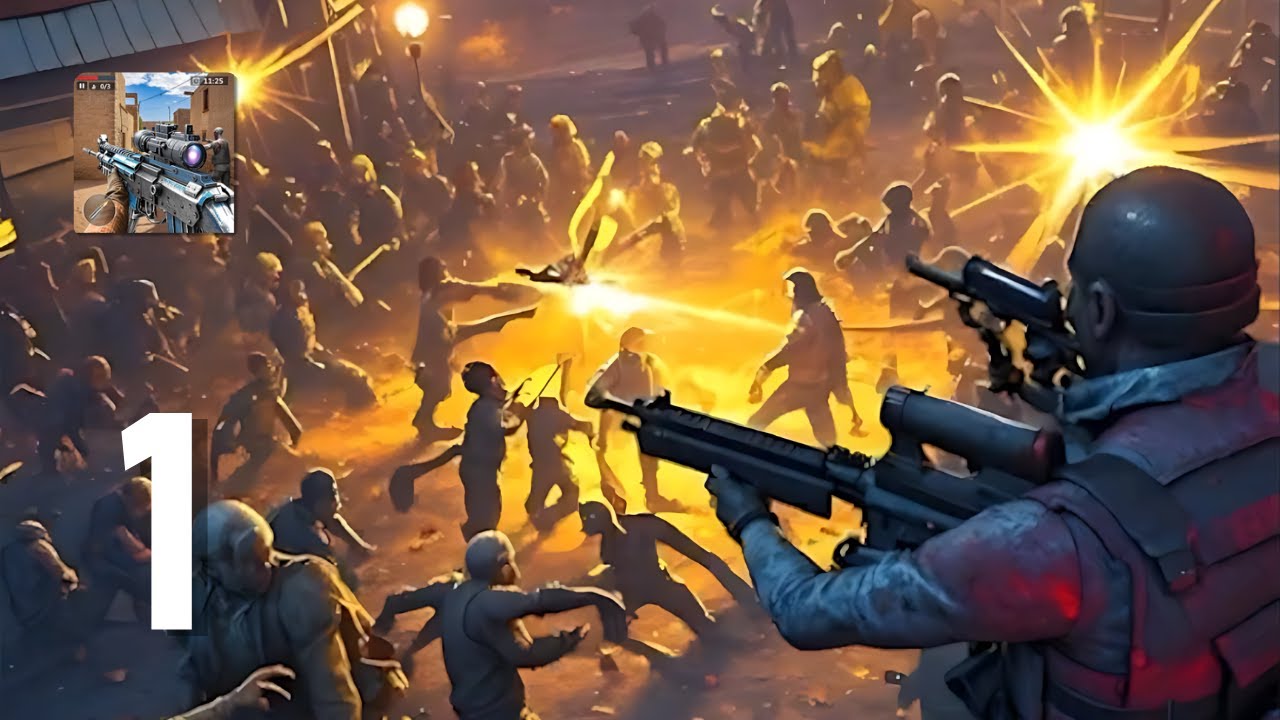 Sniper Zombie Survivor - Gameplay Walkthrough Part 1 - Grim Square (Android, IOS)