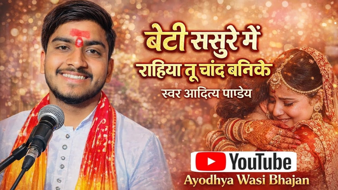 विदाई गीत। बेटी ससुरे में रहिया तू चांद बनिके। Beti Sasure  Me Rahiya Tu Chand Banike।आदित्य पाण्डेय