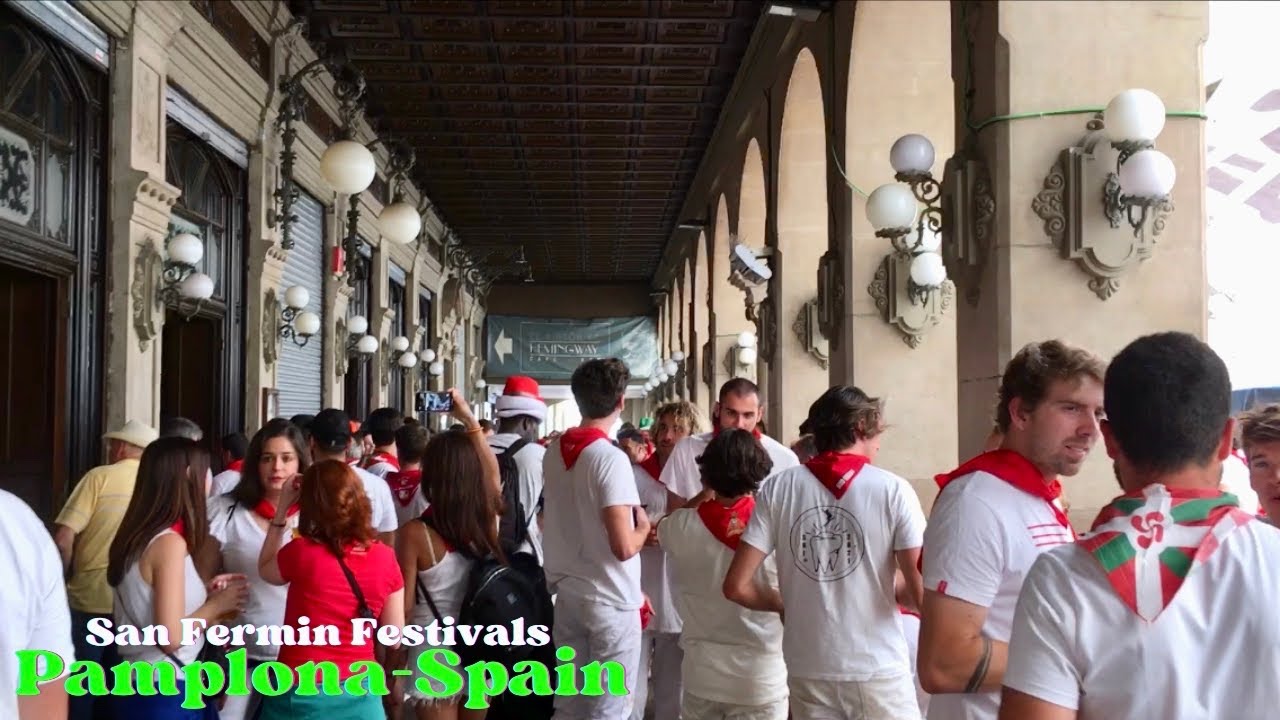 San Fermin 2022 at Café Iruña - Rincón de Hemingway in Pamplona, Navarra - Spain