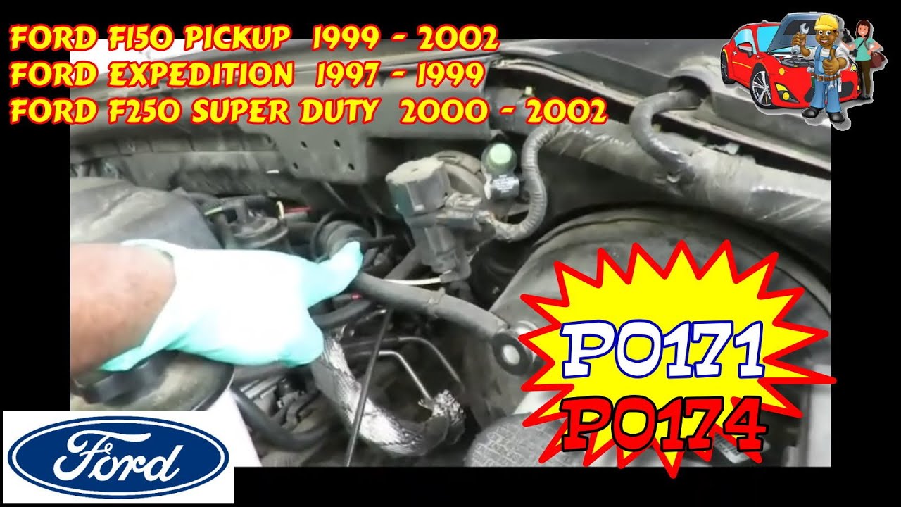 Ford Expedition F150 Pickup F250 P0171 System Too Lean Bank 1 - P0174 System Too Lean Bank 2