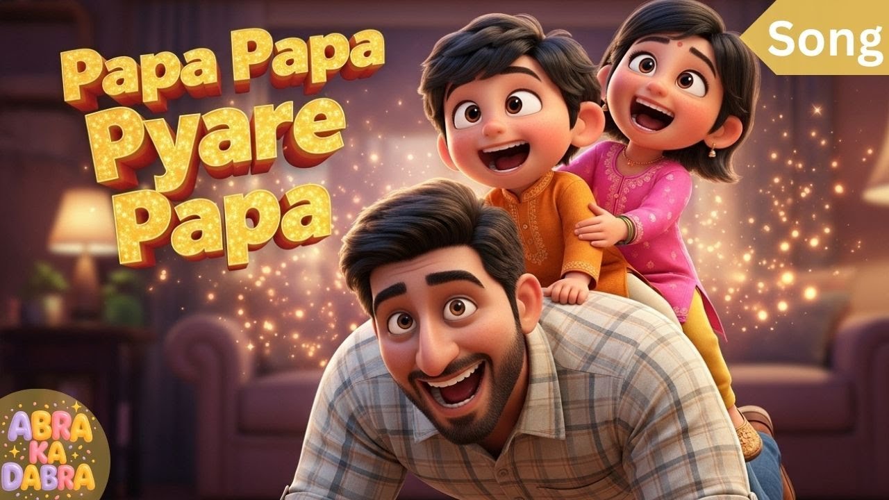 Papa Papa, Pyare Papa | Hindi Balgeet | Hindi Nursery Rhymes | Kids Cartoon #papa #cartoon #hindi