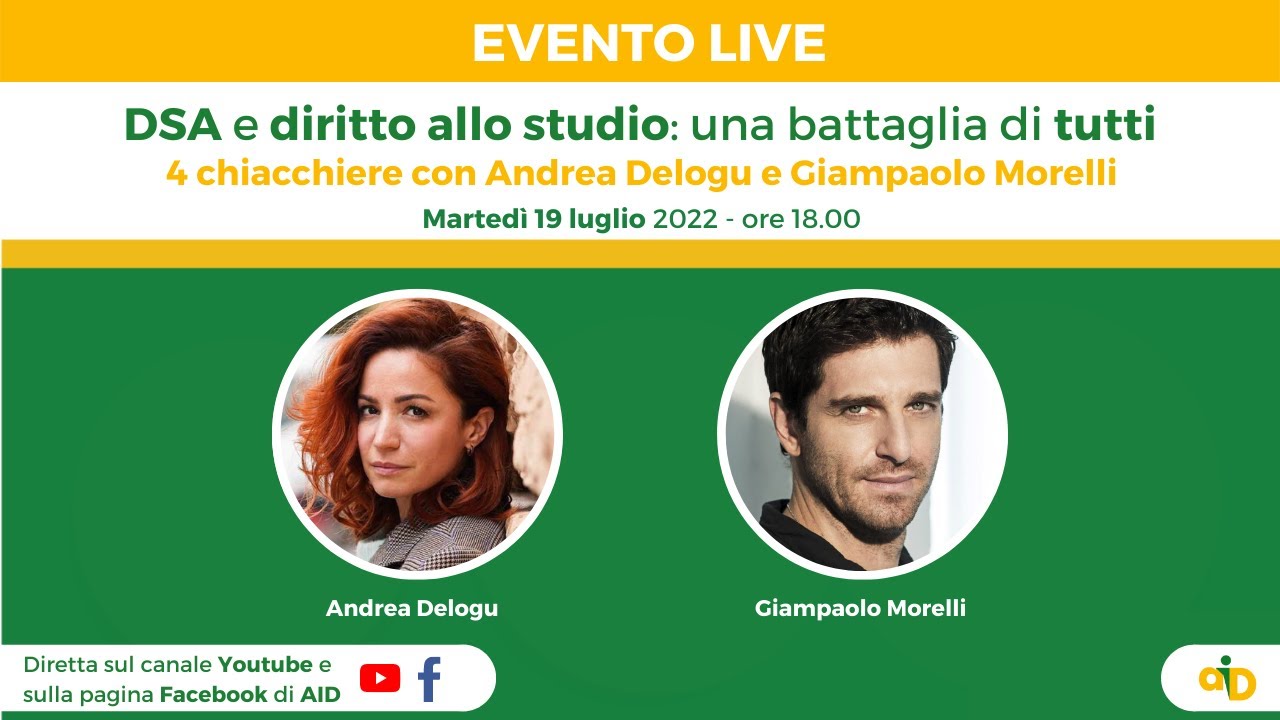 DSA e diritto allo studio: una battaglia di tutti - live con Andrea Delogu e Giampaolo Morelli