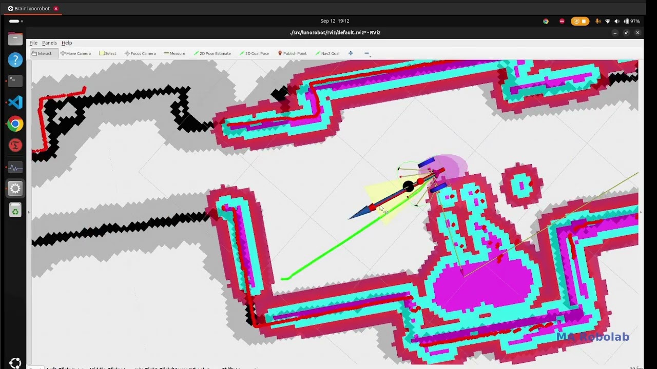 NAV2 MPPI Controller In Action With DIY ROS2 Lawn Mower