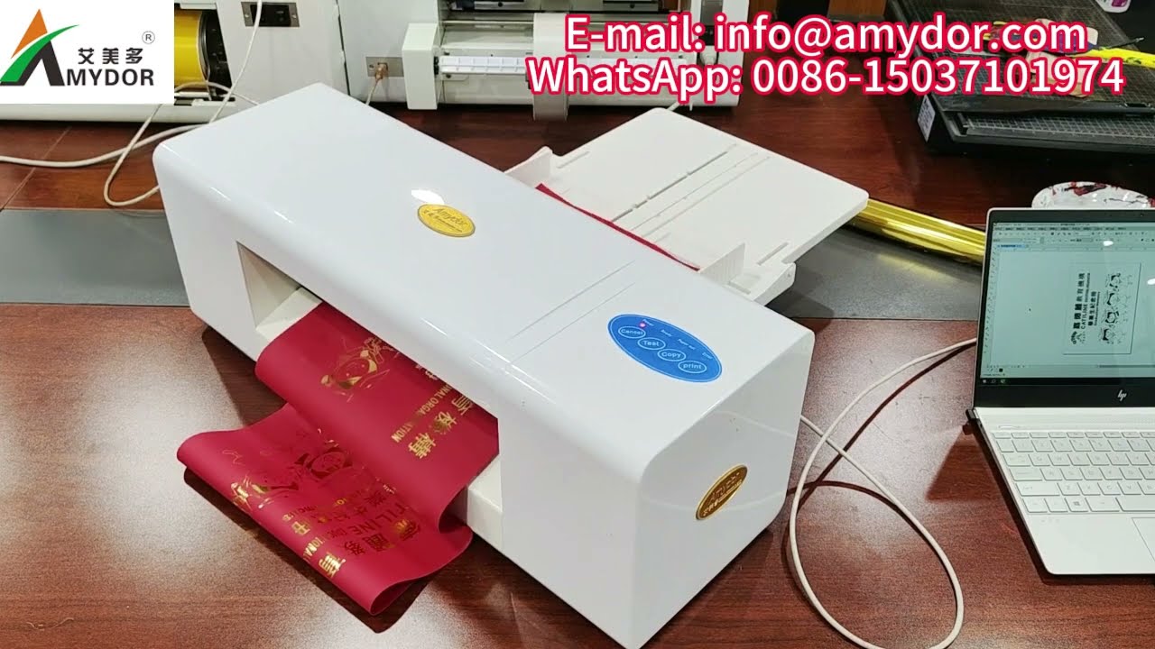 High Quality PU Material PVC Leather Notebook Gold Foil Printer Amydor Foil Printing Machine