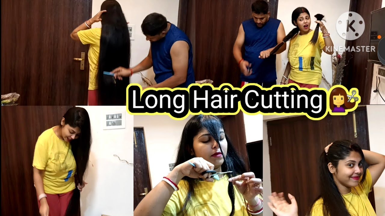 MY LONG HAIR  CUTTING  BY MY HUSBAND 💇‍♀️ 😰