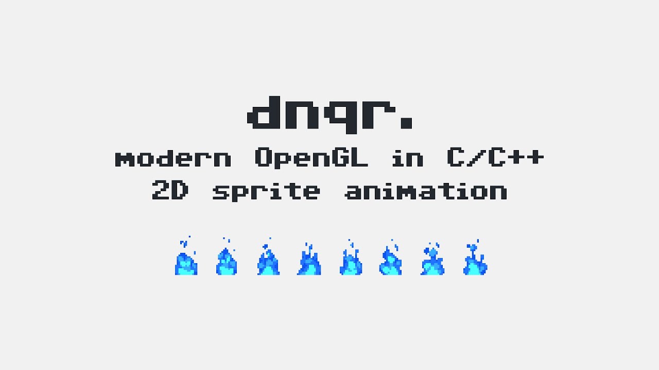 modern OpenGL - 2D sprite animation - in C / C++ [speed code]