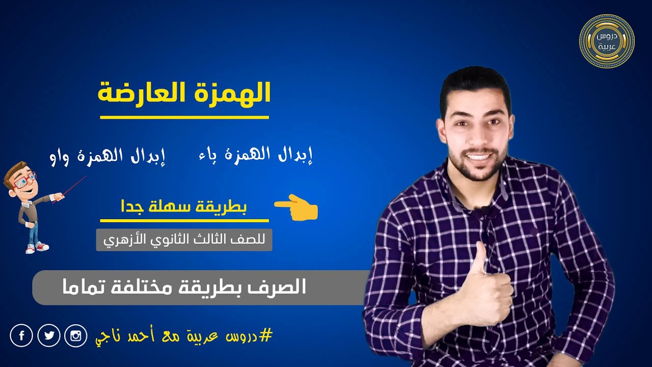 الهمزة العارضة | قلب الهمزة العارضة ياء أو واو + أسئلة وتدريبات مهمة جدا للصف الثالث الثانوي الأزهري