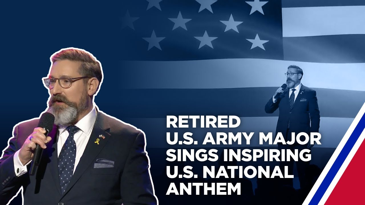 U.S. Army Major Sings U.S. National Anthem at AIPAC's Congressional Summit