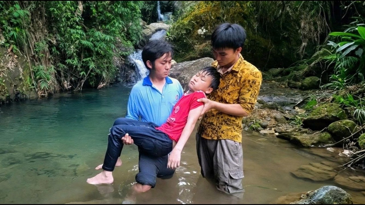 Save a Drowning Boy in a Deep Stream  Two Brother