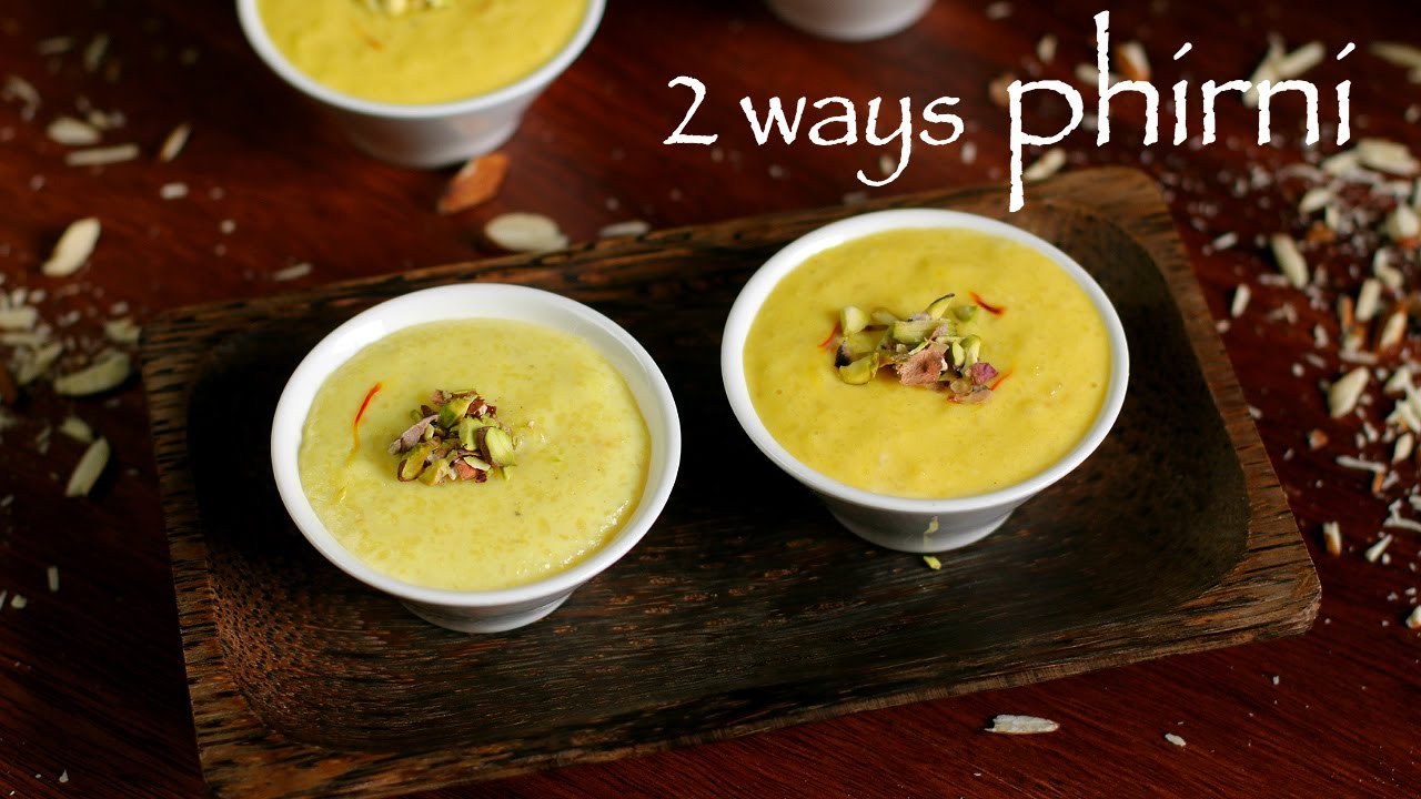 phirni recipe | firni recipe | phirni sweet recipe | how to make rice phirni