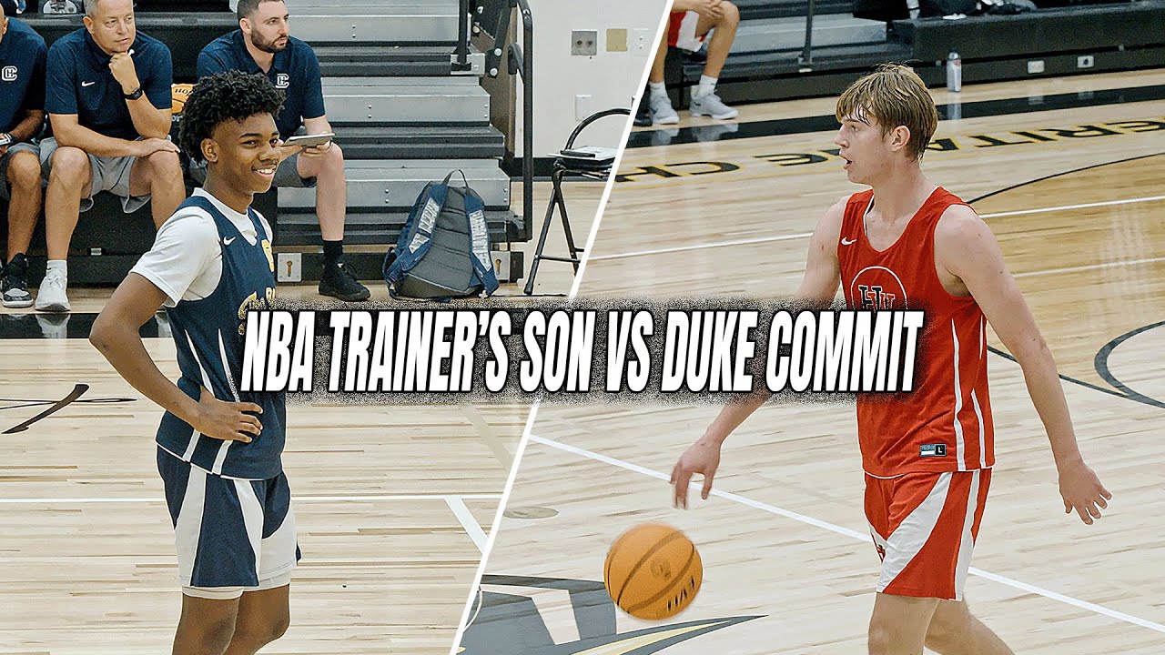 NBA Trainer's son Isaiah Johnson & Duke Commit Nikolas Khamenia got PHYSICAL! 😳🔥