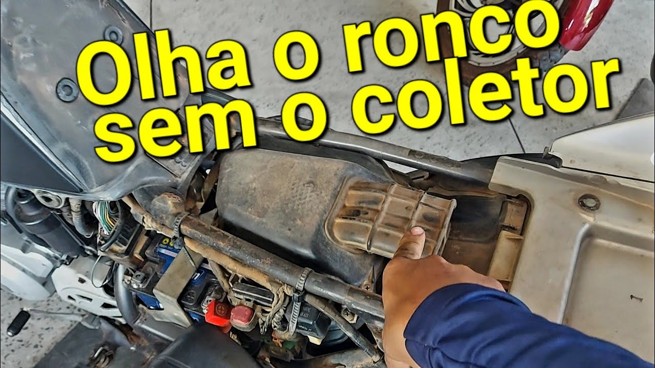 Tirando o coletor do filtro de ar da bros olha o ronco como ficou