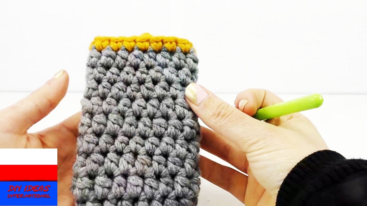 Jak zrobić na szydełku etui na telefon – 2 kolory