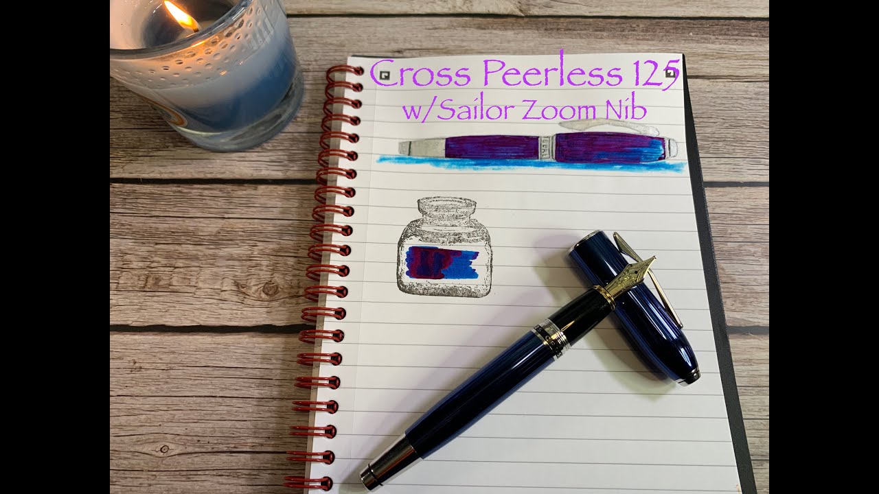 Перьевая ручка Cross Peerless 125 с пером Sailor Zoom.
