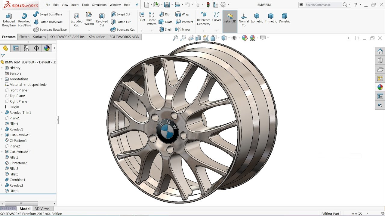 SolidWorks Tutorial BMW Rim