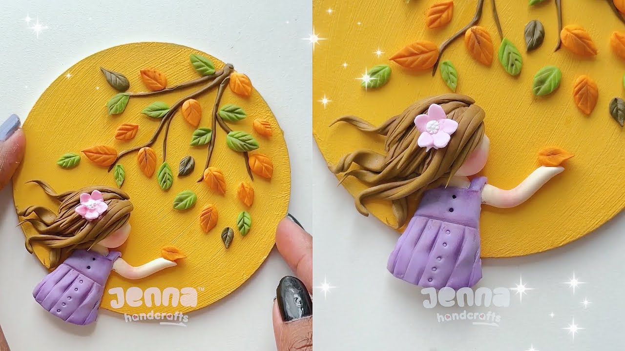 Creative Clay Art on MDF | Clay Craft Ideas for beginners