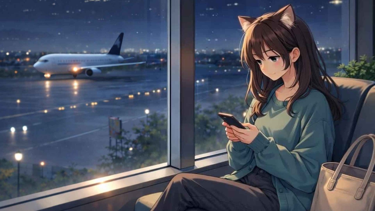 【100% 無廣告・速眠輕音樂】一播放就放下壓力的深夜機場 Lo-fi｜9小時睡眠音樂／快速入睡・放鬆大腦