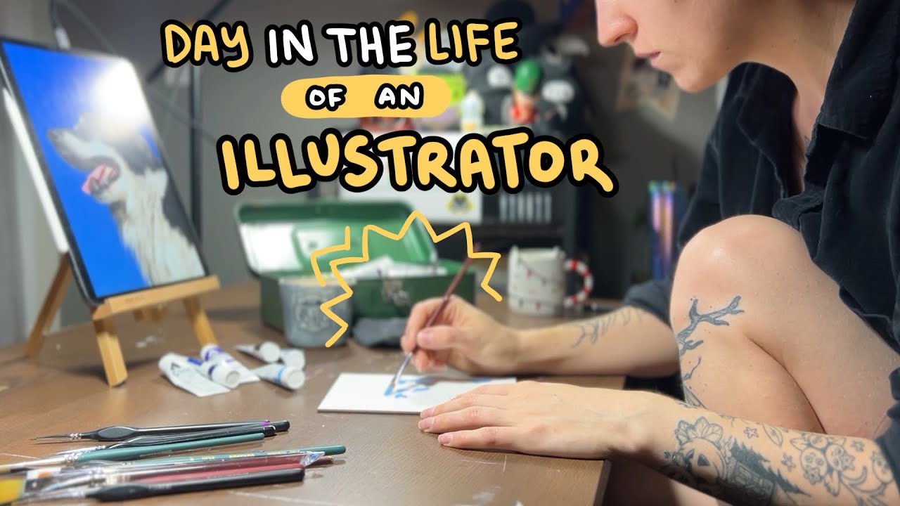 ART VLOG ✦ self employed illustrator: day in the life | freelance art