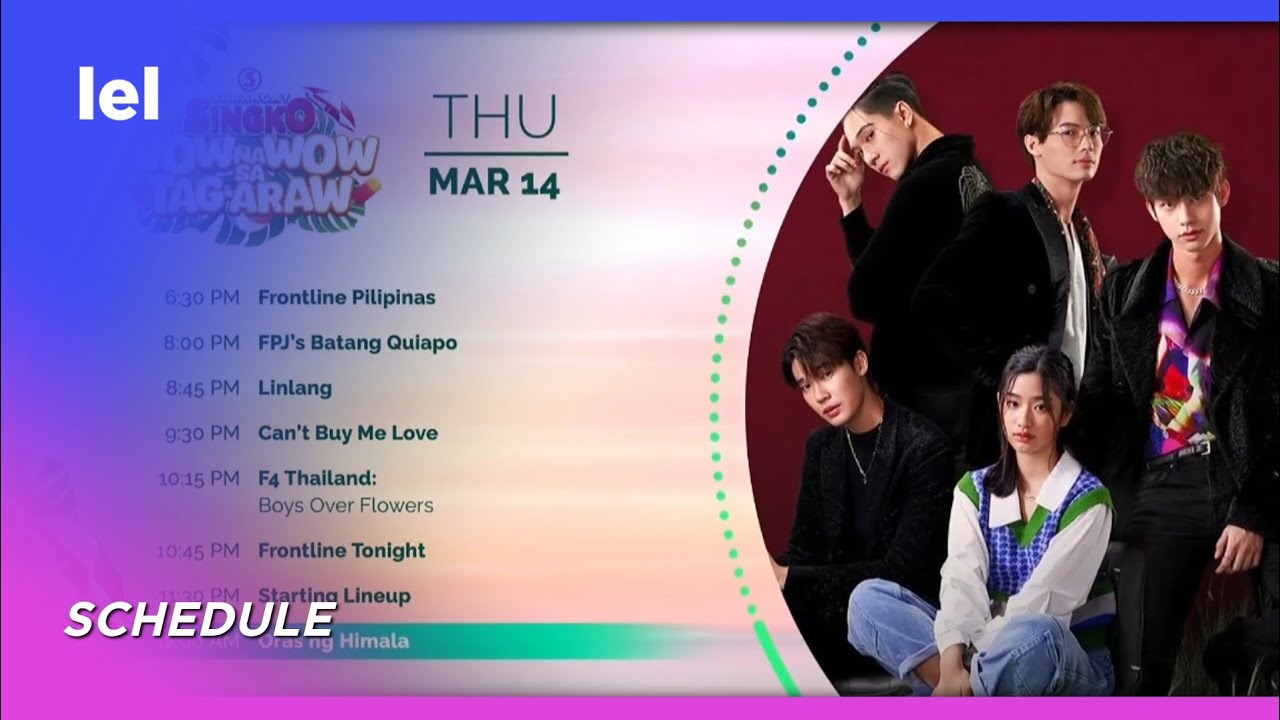 [HD] TV5 - Thursday Afternoon Schedule [14-MAR-24]