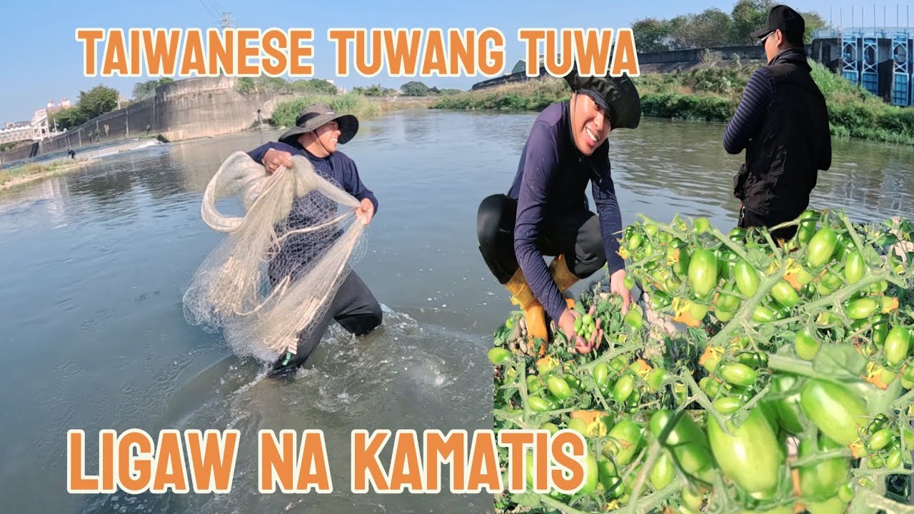 LIGAW NA KAMATIS SA TABING ILOG||TAIWANESE TUWANG TUWA SA LAKI NG NAHULI NIYA