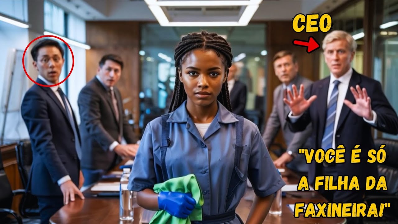 CEO entra em PÂNICO sem um TRADUTOR CHINÊS — até a FILHA DA FAXINEIRA NEGRA assumir o CONTROLE e...