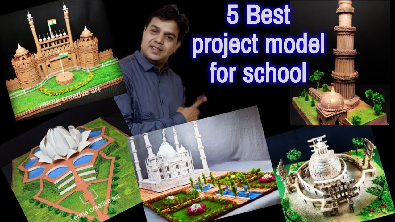 5 बेस्ट स्कूल प्रोजेक्ट मॉडल  || most common project model for school || 3d models with measurments