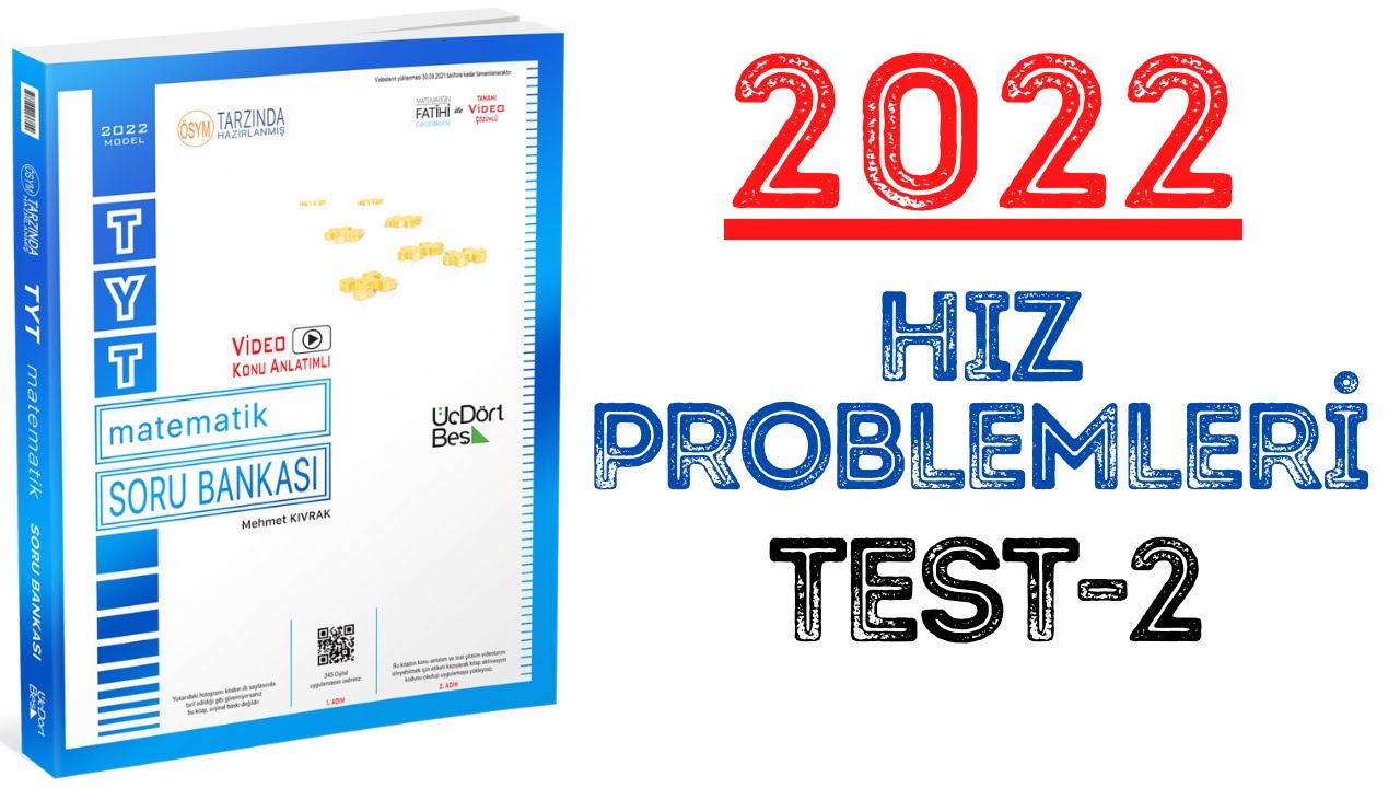(2022)345 TYT MATEMATİK | HIZ PROBLEMLERİ TEST-2 | #yks2022 #tyt2022 #2022tayfa #345