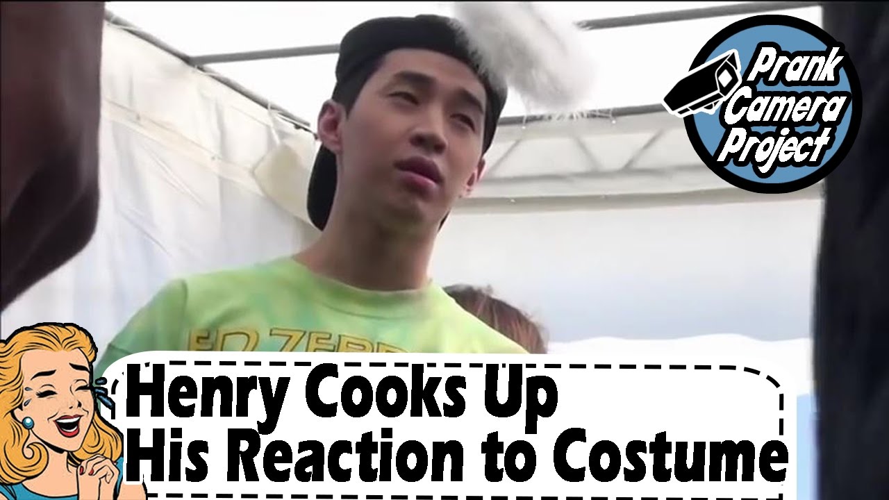 [Prank Cam Project Hosted By Henry] Henry Cooks Up His Reaction To Angel Costume 20170326