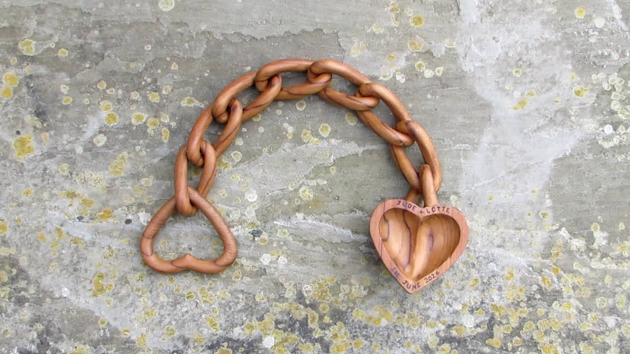 A lovespoon with twisted chain
