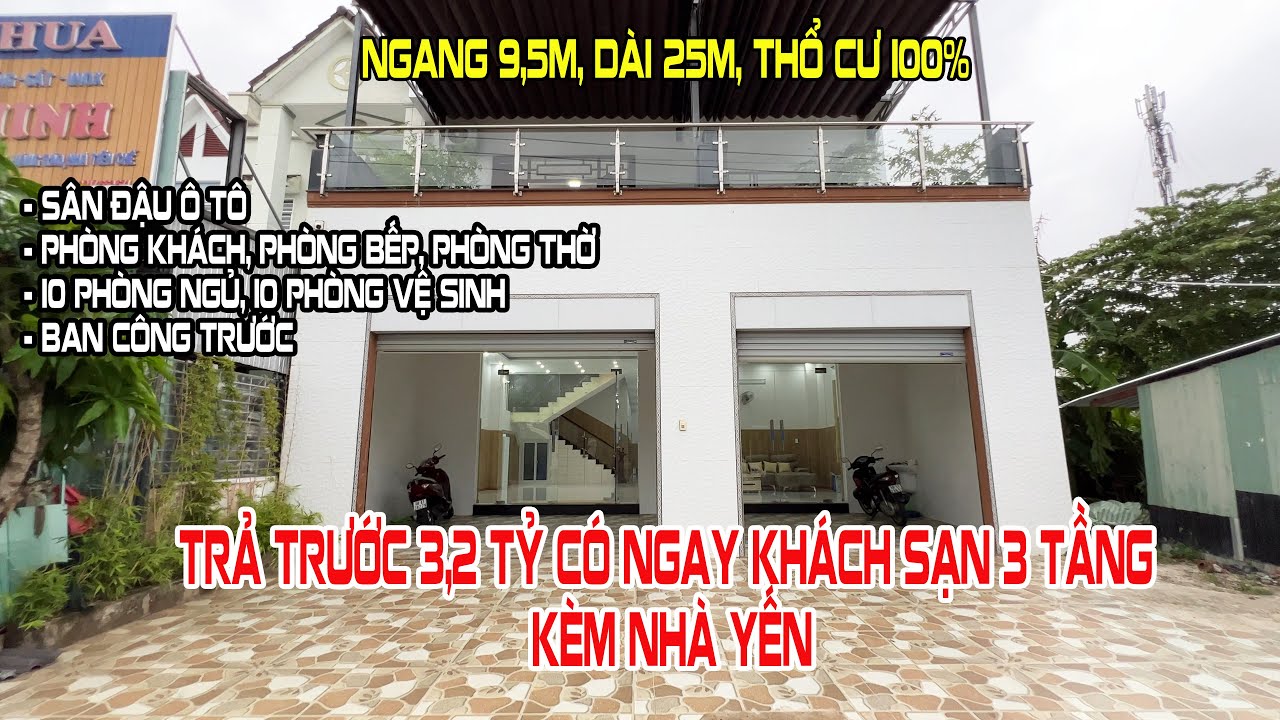 Trả trước 3 tỷ 200 triệu, sở hữu ngay khách sạn 3 tầng mặt tiền Phạm Hùng kèm nhà yến