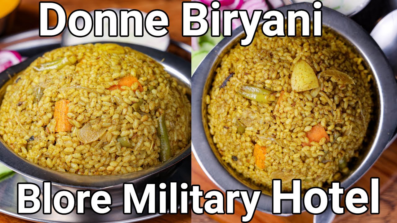 Bangalore Military Hotel Special Donne Biriyani Recipe | Nati Style Veg Dhonne Biryani with Raita