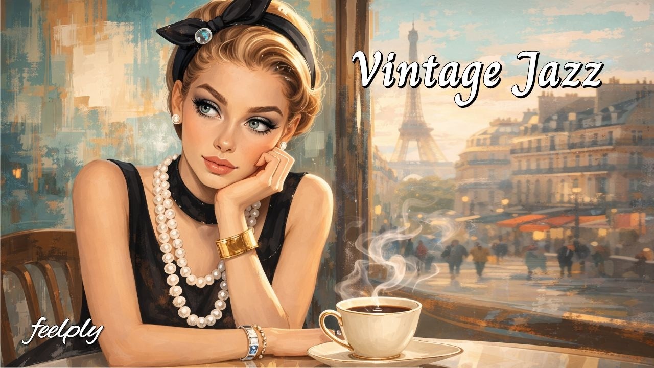 🎧 Vintage Café Jazz That Feels Like Paris ☕ Soft Piano for Calm Focus