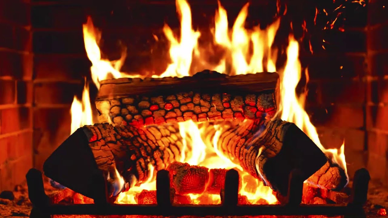 🔥Night Fireplace Ambience 🌙 Warm Fire Sounds for Calm & Relaxation