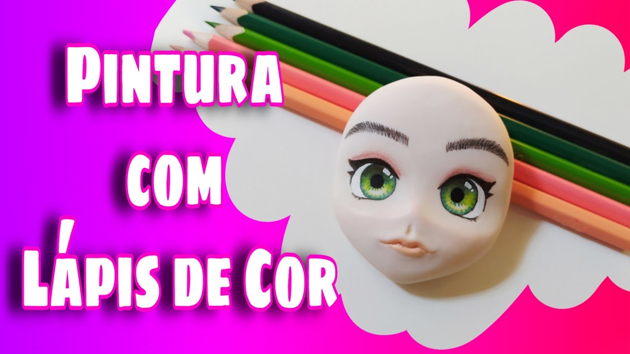 Pintura de olhos com lápis de cor//olhos Chibi